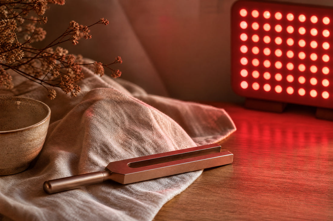Lumière rouge et relaxation sonore dans un espace de bien-être