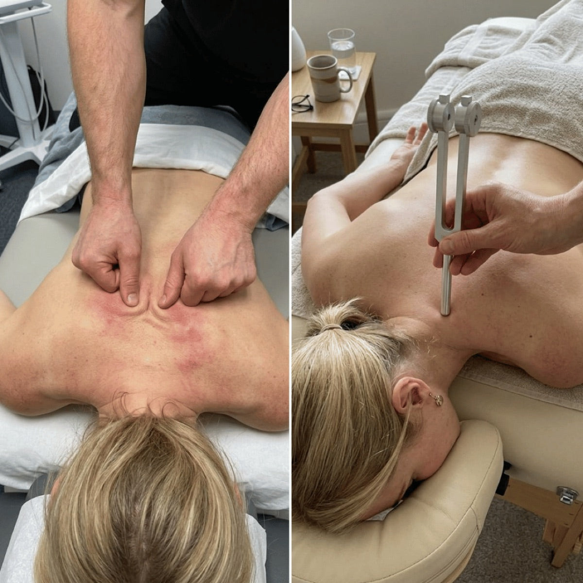 Femme allongée en séance de relaxation profonde